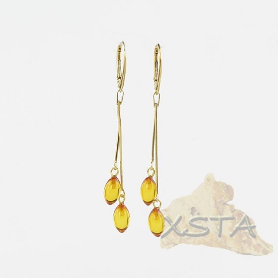 Wholesale natural amber earrings